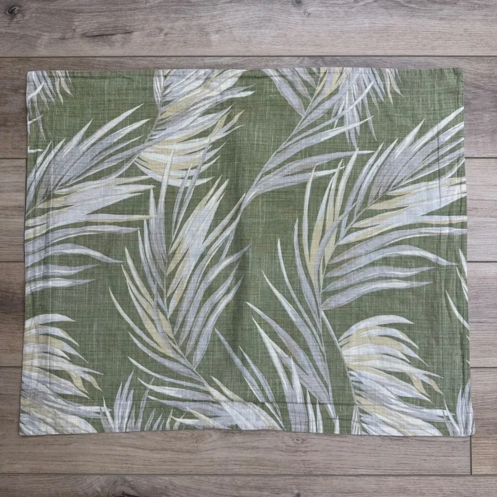 Tommy Bahama Canyon Palms Standard Pillow Sham Green Cotton Tropical Coastal